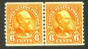 U.S. #723 MINT LINE PAIR OG LH