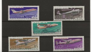 Russia 1965 Civil Aviation sg.3233-7   set of 5    MNH