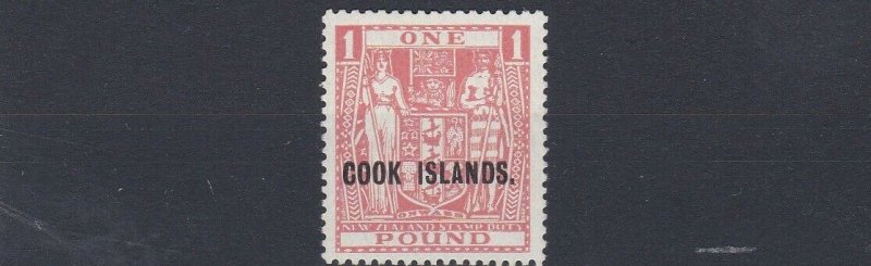COOK ISLANDS  1947  S G 134    £1  PINK VLMH    CAT £75  