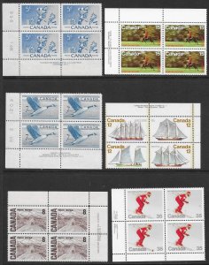 CANADA (230) Blocks and Imprint Blocks of 4 ALL Mint Never Hinged FV=C$73++