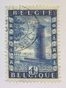 Belgium 1950 Scott B479 used - 4 + 2fr, Belgian-British Memorial in Hertain