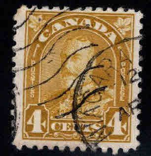 CANADA Scott 168 Used Yellow Bister  KGV stamp