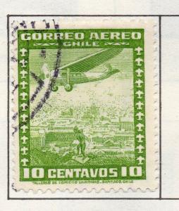 Chile 1931-42 Early AIR Issue Fine Used 10c. 221293