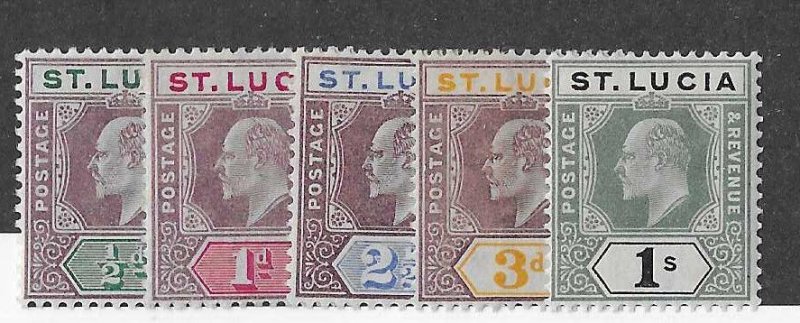 St Lucia Sc #43-48  set of 5  LH VF