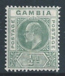 Gambia #41 MH 1/2p King Edward VII - Wmk. 3