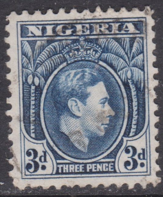 Nigeria 1944 George VI 3d Fine Used SG 53 VGC