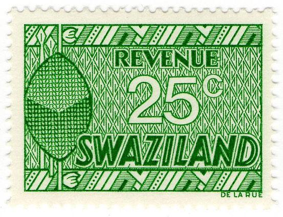 (I.B) Swaziland Revenue : Duty Stamp 25c