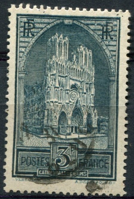 France Sc#247 Used, 3f dk gray, Tourism (1930)