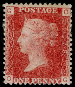 SG43, 1d rose-red plate 78, M MINT. Cat £130. OG