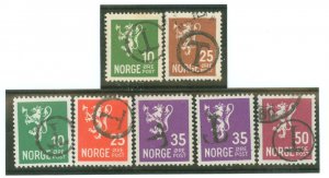 Norway #115/121/192/197A/199 Used Single