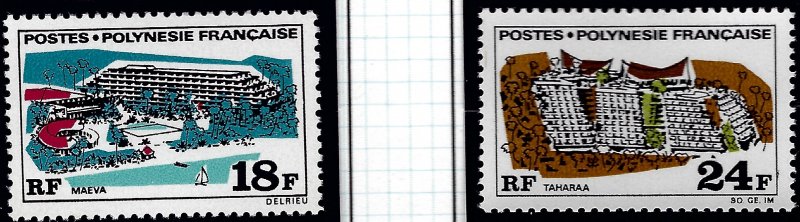 French Polynesia Sc #256-257 MNH VF SCV$21.25...Polynesia is Unique!