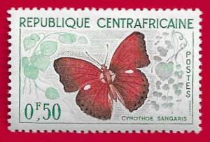 CENTRAL AFRICAN REPUBLIC SCOTT#4 1961 BLOOD-RED GLIDER - MH