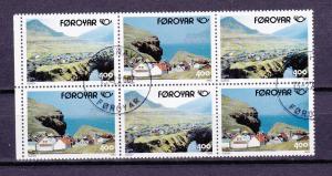 Faroe Islands 351a Used 1998 Birds Booklet Pane