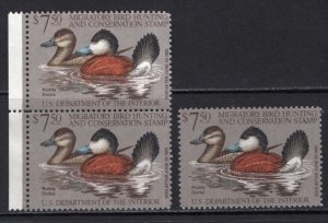 US 1981 Duck Hunting $7.50 #RW48 Unused(MNG) Pair + a MNH Single