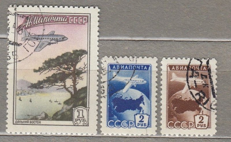 Russia 1955 Airmail Airplanes Used(o) Mi 1760-1762