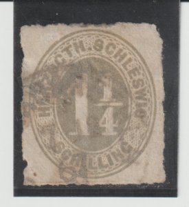 Germany-Schleswig-Holstein Scott #11a  slight  thin CV. $47.