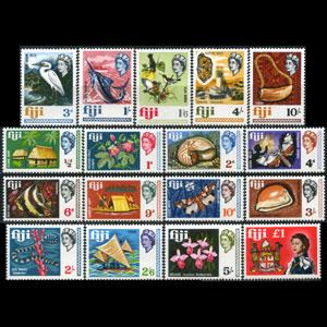 FIJI 1968 - Scott# 240-56 Fauna etc. Set of 17 LH