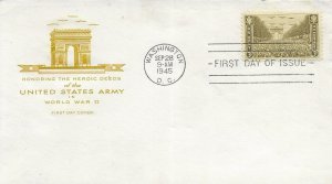 1945 FDC, #934, 3c U.S. Army, House of Farnam