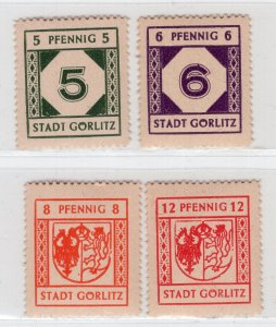 GERMANY SOVIET OCCUPATION ZONE 1945 LOCAL ISSUE GÖRLITZ 13-16 PERFECT MNH