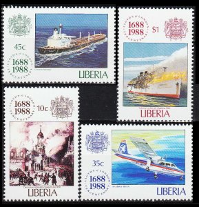 1988 Liberia 1435-1438 Ships 5,50 €