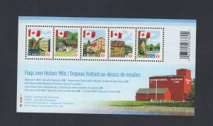 Canada #2350  (2010 Flag over Hills Definitive sheet of 5)  VFMNH CV $8.50