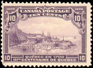Canada #101, Single Incomplete Set, 1908, Hinged