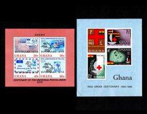 Ghana  Mint Souvenir Sheets (Red Cross and UPU)