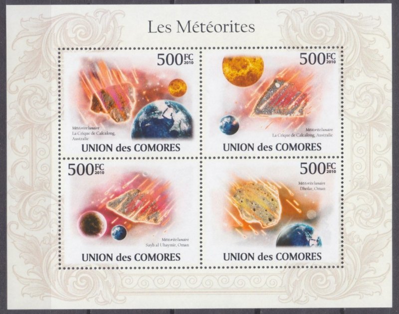 2009 Comoro Islands 2622-2625KL Meteorites 9,00 €