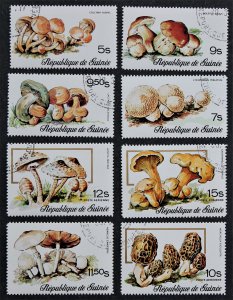 Guinea Sc #724-728,C131-C133 Used Mushrooms Set (CTO)