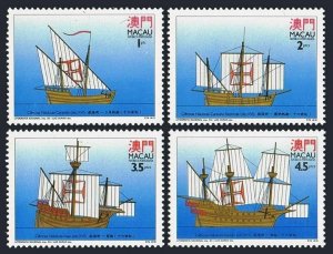 Macau Macao Scott 711-714 MNH,  sailing ship navigation history