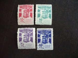 Stamps - El Salvador - Scott# C20-C23 - Mint Hinged Set of 4 Stamps