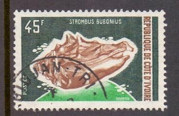 Ivory Coast 1971 Used marine life 45f..     #