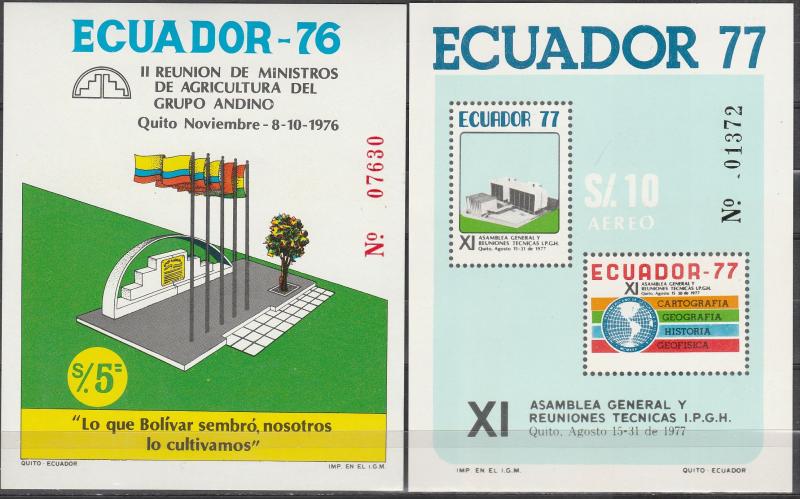 Ecuador #C595, C597a  MNH CV $4.50 (A17767L)