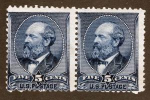 US Sc 216 MNH Original Gum Horizontal Pair