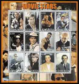 Udmurtia Republic 2002 Movie Stars #1 perf sheetlet conta...