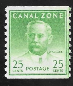 CANAL ZONE 162  25 cents Wallace Stamp Mint OG NH EGRADED SUPERB 100 XXF
