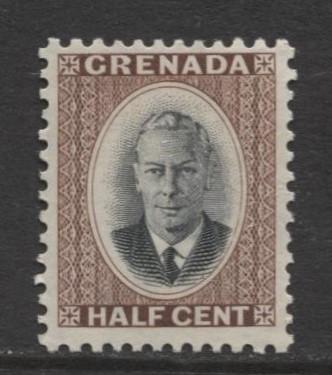 Grenada -Scott 151 - KGVI- Definitve Issue-1951 -MLH- Single 1/2c Stamp