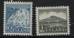 ICELAND  193-194 MINT HINGED    SET