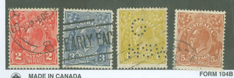 Australia  #116-118/120  Multiple