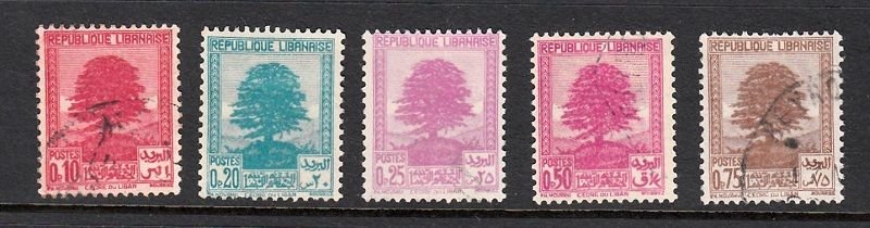 LEBANON- LIBAN SC# 137-138A CEDARS USED 