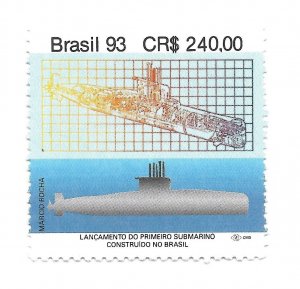 BRAZIL 1993 LAUNCH OF FIRST BRAZILIAN-BUILT SUBMARINE SHIPS NAVAL INDUSTRY MINT