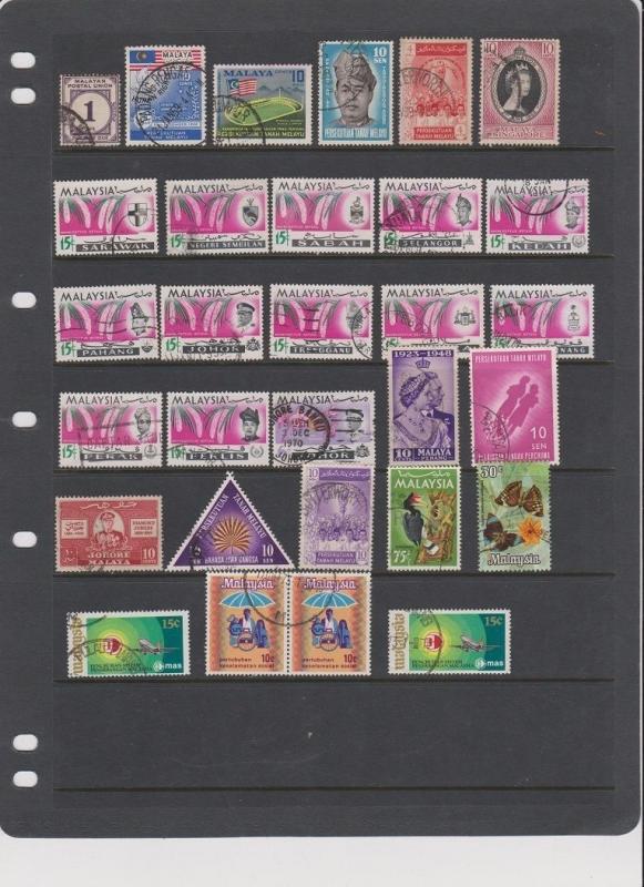 Malaysia 3 Pages MNH, Mint and Used Stamps