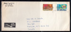 Malaysia - 1984 Airmail Cover to Canada