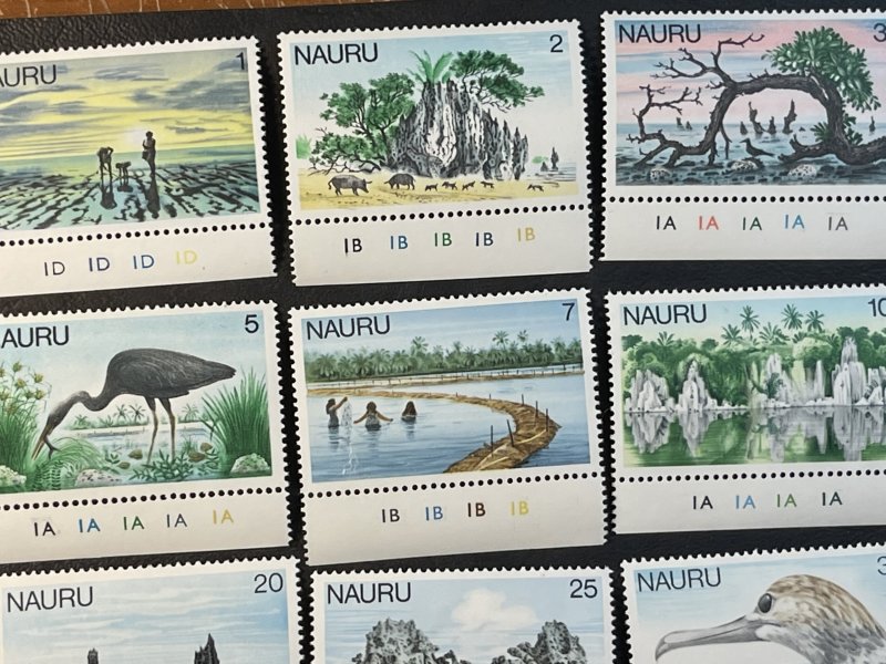 NAURU # 165-181-MINT/NEVER HINGED---COMPLETE SET PLATE # SINGLES---1978-79