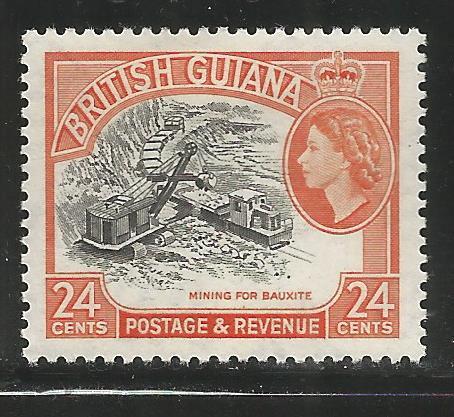 BRITISH GUIANA   261   MINT HINGED,  BAUXITE MINING