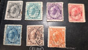 Canada Scott # 66, 67, 68, 69, 70, 71 and 72 used