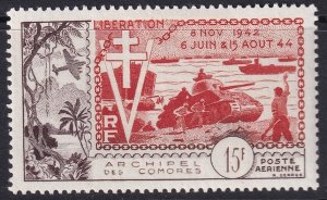 Comoro Islands 1954 Sc C4 air post MH*