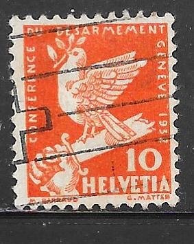 Switzerland 211: 10c Dove on Broken Sword, used, F-VF