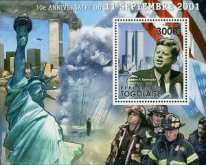 9/11 Stamp Historical Event John F Kennedy S/S MNH #4264 / Bl.662