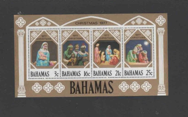 BAHAMAS #419a 1977 CHRISTMAS MINT VF NH O.G S/S 